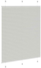 Cinzento Luz Plissada Cega 105x150 cm Largura Tecido 104,4cm