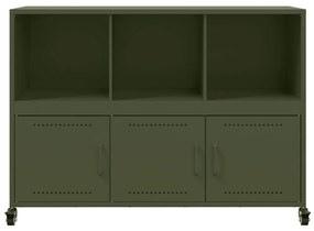 Aparador 100,5x39x72 cm aço verde-azeitona