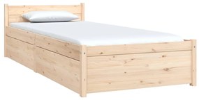 Estrutura de cama c/ gavetas pequena solteiro 75x190 cm