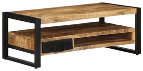 Mesa de centro 90x50x36 cm madeira de mangueira áspera maciça
