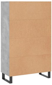 Aparador alto 69,5x31x115 cm derivados de madeira cinza-cimento