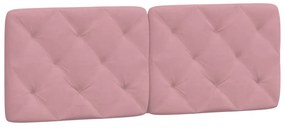 Cama com colchão 140x190 cm veludo rosa
