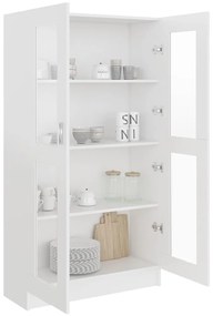 Armário vitrine 82,5x30,5x150 cm derivados de madeira branco