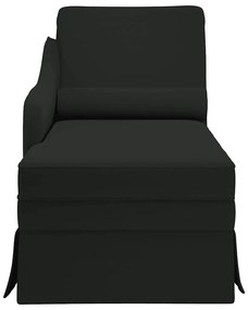Chaise lounge c/ reforço/apoio de braços direito veludo preto