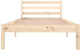 Estrutura de cama 90 x 200 cm madeira de pinho maciça