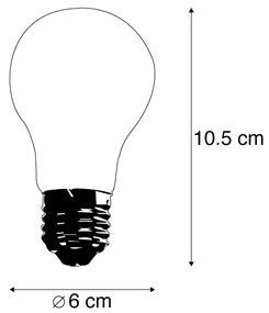 Conjunto de 5 Lâmpada LED E27 A60 transparente 6W 630 lm 2200K