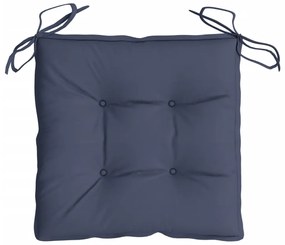 Almofadões cadeira 6 pcs 50x50x7 cm tecido oxford azul-marinho