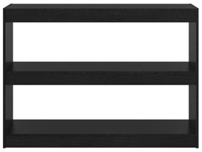 Estante/divisória 100x30x71,5 cm madeira de pinho preto