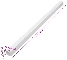 Calhas para cabos 40x25 mm 30 m PVC