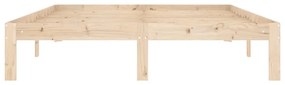 Estrutura de cama 140x200 cm pinho maciço