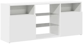 Móvel de TV com luzes LED 120x30x50 cm branco