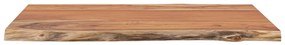 Tampo de mesa retangular borda viva 50x40x2,5 cm acácia maciça