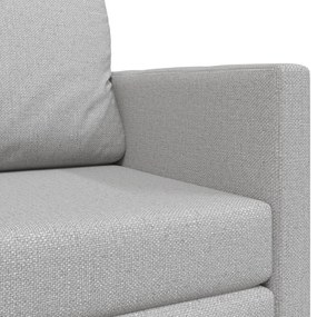 Sofá Cama de Chão 2-em-1 Cinzento-claro 124x71x78 cm Tecido