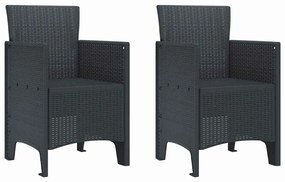Conjunto de Jantar ao Ar Livre 3 pcs Antracite