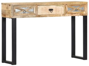 Mesa consola 110x30x76 cm madeira de mangueira maciça