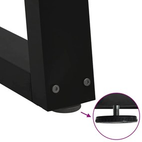 Pernas para mesa de jantar em V, 2 peças, pretas, 100x(72-73,3) cm, aç