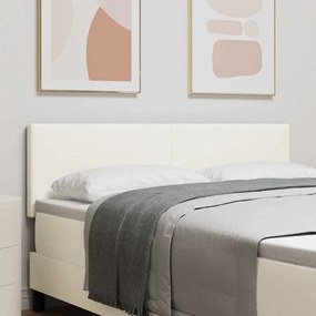 Cabeceira vidaXL Design Simples Creme 160 cm Tecido de Veludo Cotelê