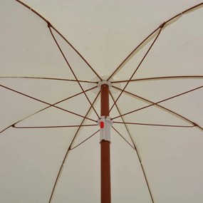 Guarda-sol com mastro de aço 180 cm cor areia