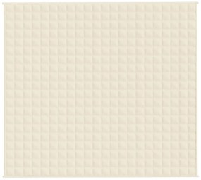 Manta pesada 13 kg 200x220 cm tecido creme-claro