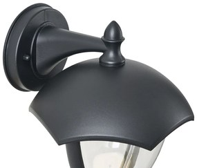 Candeeiro de Parede Inteligente para Exterior Preto com Vidro Transparente Incl. LED IP54 - Classica Clássico / Antigo