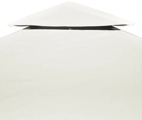 Cobertura de substituição p/ gazebo 310 g/m² branco nata 3x3 m