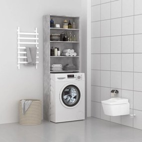 vidaXL Armário para máquina lavar roupa 64x24x190 cm cinzento-cimento