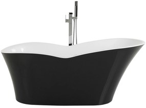 Banheira autónoma em acrílico preto 170 x 80 cm DULCINA Beliani
