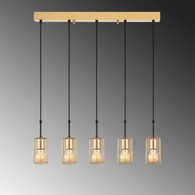 Candeeiro de Teto Kemtel – Dourado Brilhante – 80 x 9 x 121 cm
