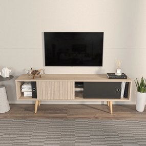 Móvel TV Ecrin – Carvalho Preto – 160x45x34,5 cm