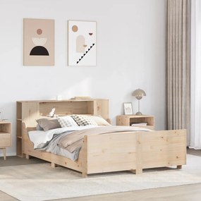 vidaXL Cama sem colchão 120x200 cm madeira de pinho maciça