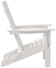 Cadeira Adirondack Reclinável Branca 74,5x80,5x90 cm HDPE