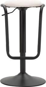 BANCO DE BAR COM ELEVADOR DESTINY Ø 41X61-83 CM BRANCO E PRETO