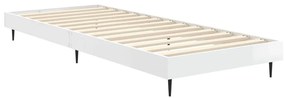 Estrutura cama 75x190 cm derivados de madeira branco brilhante