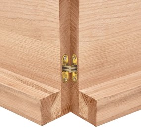 Bancada p/ WC 180x40x(2-6) cm madeira maciça tratada castanho