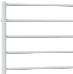 Estrutura de cama com cabeceira 90x200 cm metal branco