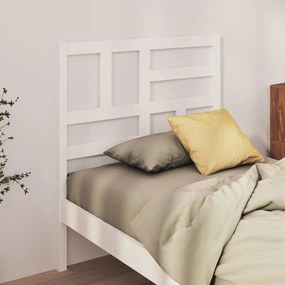 818166 vidaXL Cabeceira de cama 81x4x104 cm pinho maciço branco