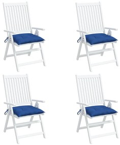 vidaXL Almofadões para móveis de paletes 4 pcs tecido oxford azul