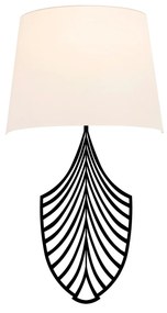 Candeeiro de Parede Asaf – Branco Preto – 15 x 28 cm