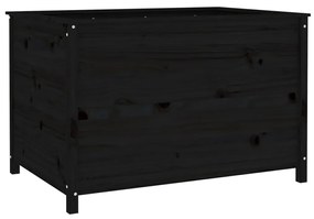 Canteiro elevado de jardim 119,5x82,5x78 cm pinho maciço preto