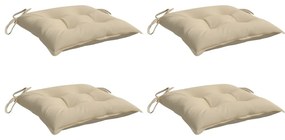 Almofadões para móveis de paletes 4 pcs tecido oxford bege