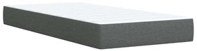 Cama com molas/colchão 80x200 cm tecido cinzento-escuro