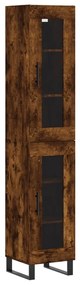 Armário alto 34,5x34x180cm madeira processada carvalho fumado