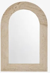 Espelho De Parede Em Pedra Natural Alune Travertine & 60 X 90 Cm - Sklum