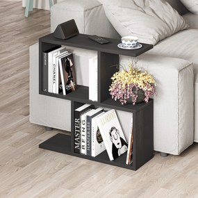 Mesa de Centro Homemania – Madeira Preta – 60x60x20 cm | Tribo Home