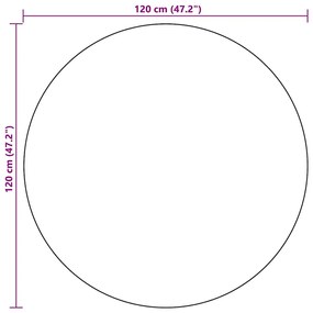 Tapete de exterior Ø120 cm ARAKIL PP branco e preto