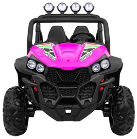 Carro elétrico para Crianças 2 Lugares Grand Buggy 4x4 LIFT 2x12V Rodas Espuma EVA, Assento couro ecológico Rosa