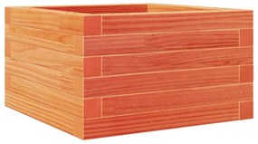 Vaso/floreira de jardim 40x40x23 cm pinho maciço castanho-mel