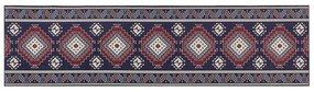 Tapete em tecido azul e vermelho 80 x 300 cm KANGAL Beliani