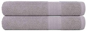vidaXL Toalhas FROGN 2 pcs 100x200 cm 360 g/m² cnzento