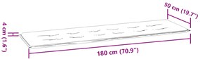 Almofada de Jardim Multicolorida 180x50x4 cm Tecido Oxford